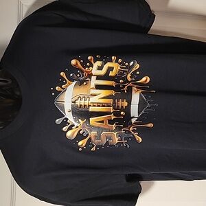 Black Saints Nfl Graphic T-Shirt